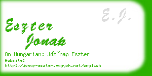 eszter jonap business card